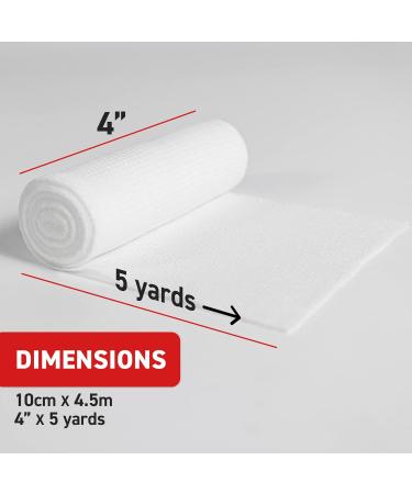 Conforming Stretch Gauze Bandage Roll Individually Packed First Aid Sterile Latex Free Compression Wrap Roll For Wound Dressing Care & Protection (96-Pack 4 inch x 5 yards) By Ready First Aid - Buy Online on GoSupps.com