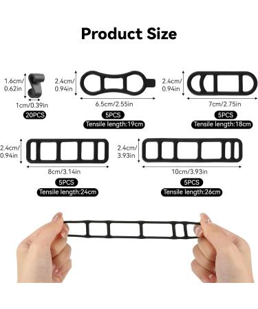20 Pieces Bicycle Light Silicone Tape - Elastic Rubber Bands with Hooks for Flashlights & Speakers | Durable Bicycle Accessories - Buy Online on GoSupps.com