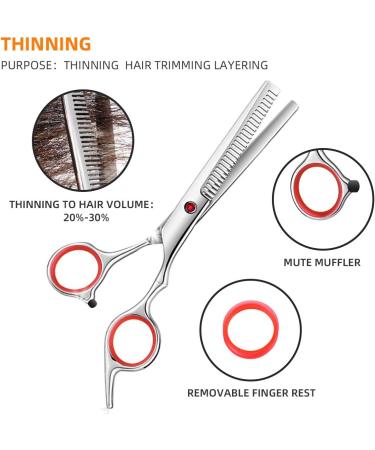 SOFYE Hair Cutting Scissors Kit - 24pcs Professional Stainless-Steel Thinning Shears Set for Home, Baber Salon - Ideal for Women, Men, Kids - Hairdressing Haircut - Buy Online on GoSupps.com