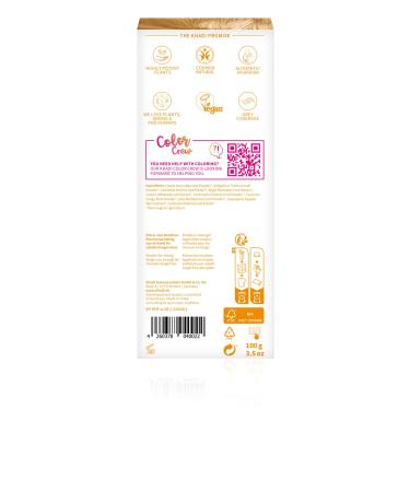 Khadi Middle Blond Plant Hair Color - 100% Natural & Vegan 100g | Lively Medium Blonde to Glossy Red Blonde | Organic Hair Color for Vibrant Results - Buy Online on GoSupps.com