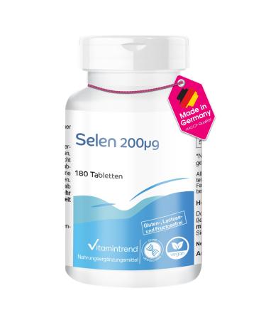 Selenium 200 g from selenium yeast 180 tablets high dosage vegan bioavailable supplements from Germany Vitamin trend