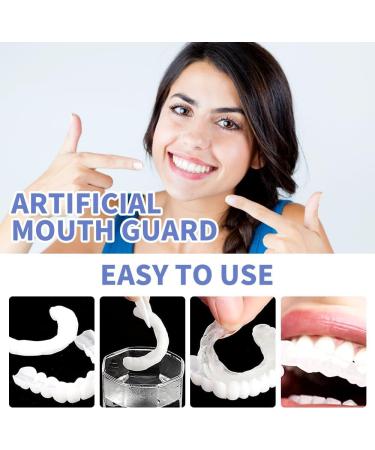 Frenzify 2 Pairs Dentures Fake Teeth Veneers Fake Teeth Braces Cosmetic Teeth Covering Snap on Perfect Smile Prosthetics Upper And Lower For Man Woman Teeth Fast Repair - Buy Online on GoSupps.com