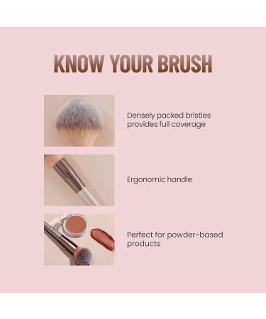 Buy Compact Powder Brush - Silver | High-Quality Makeup Brush for Flawless Application | International Shipping Available - Buy Online on GoSupps.com