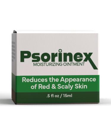 Psorinex Moisturizing Ointment Maximum Strength Relief for Psoriasis Relieves Itching Dry and Scaling Skin Psoriasis Support Non-Steroidal Dermatologist Tested and Formulated 0.5 Fl. Oz