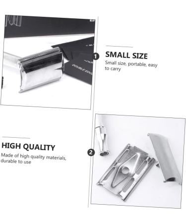 Buy Beavorty Manual Razor & Silicone Travel Bottles | Small Wallet Organizer for Men - Double-Sided Hair Razor Blade - Buy Online on GoSupps.com