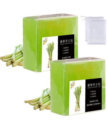 HJFCY Citronella Soap  Citronella Lemongrass Soap  Lemongrass Body Wash  Natural Citronella Body Soap Essentials Must Haves for House and Travel Activities (2 pcs)