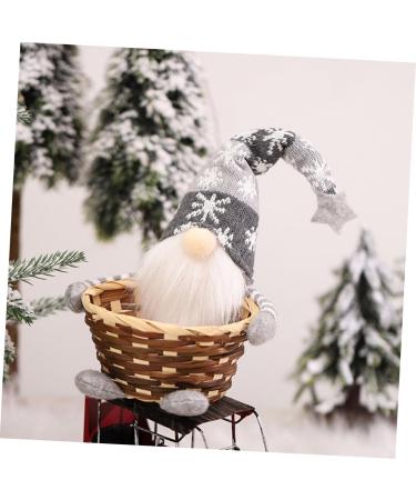 Ciieeo Christmas Candy Basket Storage Baskets Household Storage Basket Christmas Decor Bread Basket Bamboo medium Grey - Buy Online on GoSupps.com