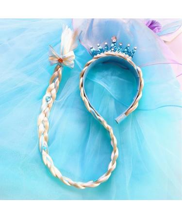 Weaving Braids Headband Icesnow Queen Hairhoop for Little Girl Lovely Hair Styling Accessories Roleplay Hair Decors Flowers 01 - Buy Online on GoSupps.com