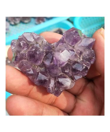 Crystal 1pcs Amethyst Geode Heart Shaped Crystal Crystals Stones Titanium Rainbow Amethyst Cluster Angel Quartz