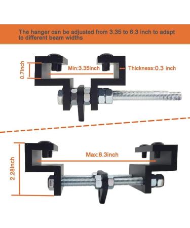 Vanroug Robust Steel Beam Clamp | Heavy Pocket Bracket for Muay Thai MMA Training Gymnastics Climbing | 227 kg Load Capacity - Buy Online on GoSupps.com