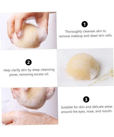 DOITOOL 1pc Face Wash Facial Exfoliating Puff Face Exfoliating Body Powder Puff Gold Fascinators for Women Makeup Puffs Sponge Makeup Remover Puff Flour Tool Deep Cleaning - Buy Online on GoSupps.com