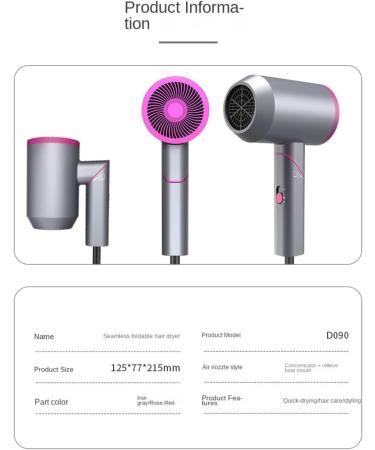 NYAANE T-shape folding hair dryer manufacturer wholesale hair salon anion constant temperature high-power hair dryer (1) - Buy Online on GoSupps.com