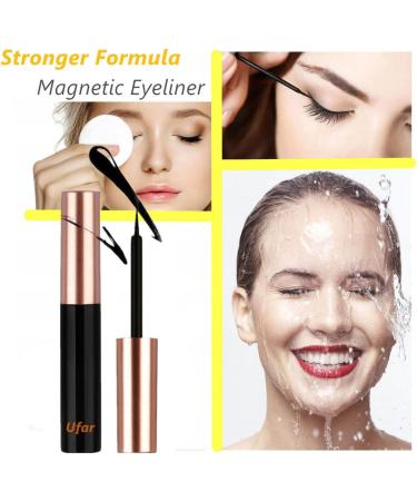 Ufar 3D 6D Magnetic Eyelashes Natural Look - NO Glue Needed 2022 BEST EYELASHES 10 Pairs Reusable False with Eyeliner Eyeliner and Lashes Applicator Black 10 Pair (Pack of 1) - Buy Online on GoSupps.com
