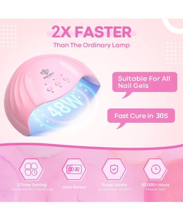 Modelones Pastel Gel Nail Polish Kit with LED Nail Dryer - 6 Colors Set for DIY Manicure at Home - Buy Online on GoSupps.com