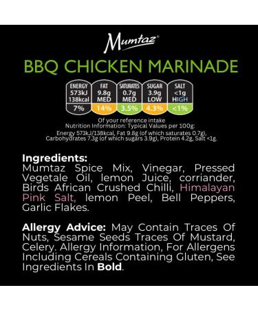 Mumtaz BBQ CHICKEN Marinade Sauce 500g 15 Minute Magic Marinade Medium Spiced BBQ-Grill-Roast-Stir or Air fry All Natural Ingredients Gluten Free Vegan Friendly. - Buy Online on GoSupps.com