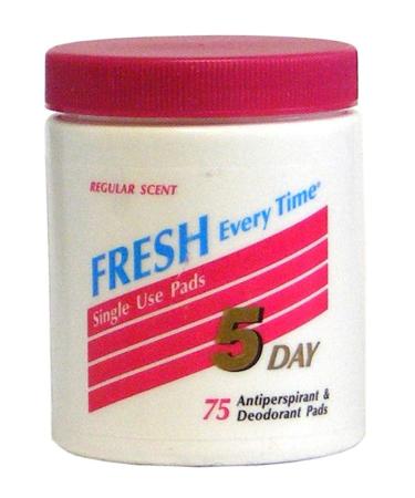 5 Day Antiperspirant and Deodorant Pads Regular 75 Ea