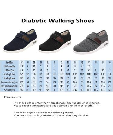ZGDG Diabetic Shoes for Men Women | Wide Adjustable Breathable Sneakers | Ideal for Swollen Feet, Diabetes, Edema | Non-Slip Walking Shoes | Plantar Fasciitis & Arthritis Relief | 11 Wide Blue - Buy Online on GoSupps.com