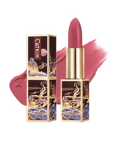 CATKIN Lasting Finish Matte Lipstick High Impact Red Lipstick with Moisturizing Formula enriched with Avocado Oil and Vitamin E 3.2g (CP166)