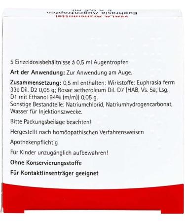 Wala EUPHRASIA Eye Drops 5x0.5 ml - Single Dose Pipettes for Eye Care - Shop Internationally - Buy Online on GoSupps.com