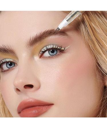 Double Tip Lower Eyelash Pencil Upgraded 3D Waterproof Eyelash Pen Eye Liner Liquid Eyeliner Dual Pronged Bottom Eyelashes Pen Waterproof Liquid Eyeliner for Makeup (Light Brown) - Buy Online on GoSupps.com