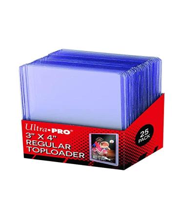 Ultra Pro 3" X 4" Clear Regular Toploader 25ct Top Loaders for Cards Baseball Card Protectors Hard Plastic Hard Card Sleeves Toploader Card Protectors Card Top Loaders