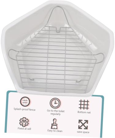 SEWOART Rabbit Toilet Guinea Pig Potty Trainer Pet Toilet Supply Bunny Restroom Bunny Toilet Ceramics White - Buy Online on GoSupps.com