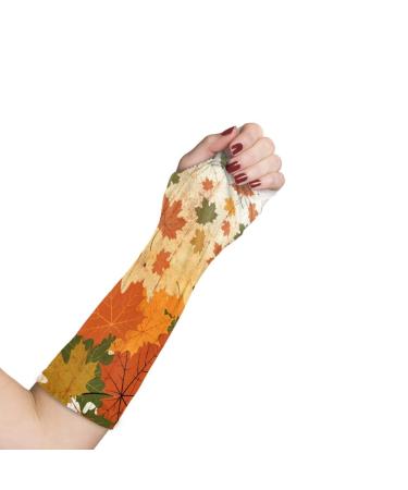 LedBack Fall Arm Cast Cover Maple Leaf Cast Covers Cast Protector Washable and Reusable Decorative Arm Sleeves Fall Decor Size L Maple Leaf Large