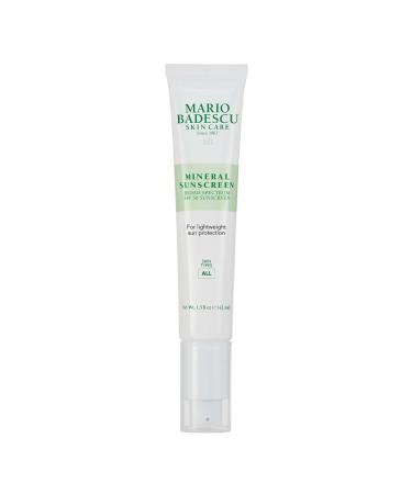 Mario Badescu Mineral Sunscreen SPF 30 for All Skin Types | Reef Safe  Oil-free Moisturizer Formulated with Zinc Oxide  Hyaluronic Acid & Antioxidants | 1.5 Fl Oz
