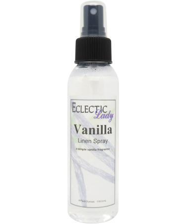 Vanilla Linen Spray (Double Strength) 2 ounces - Eclectic Lady Sheet and Linen Spray - No Artificial Colors Parabens or Preservatives - Long-Lasting Scent for Bed Fabric & Pillow 2 Fluid Ounces (Double Strength)