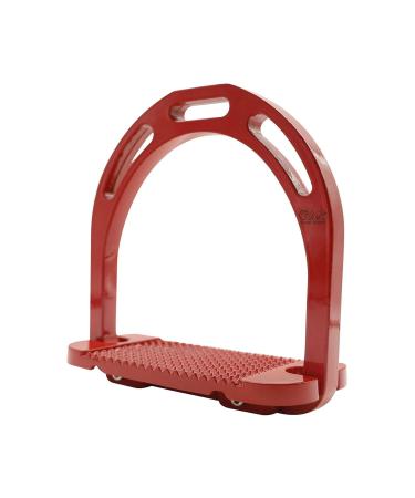 AK Aluminum Stirrups - Coated Colors 4.75 Inches Red (11.9 cm) | Ideal for Equestrian Gear | International Shipping Available - Buy Online on GoSupps.com