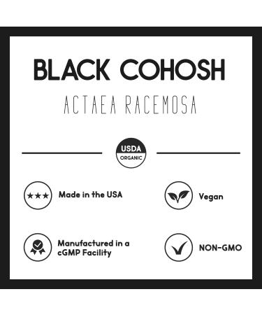 Primal Health Foods Organic Black Cohosh 1000 mg 60 Servings | Menopause Night Sweats and Sleep Support | Vegetarian Organic Non-GMO & Gluten Free - Buy Online on GoSupps.com