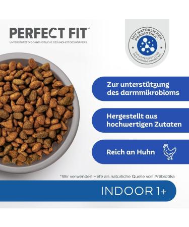 PERFECT FIT Indoor Adult Cat Dry Food - Chicken 750g & 4.5kg | Healthy Nutrition for Cats 1+ Year | International Shipping - Buy Online on GoSupps.com