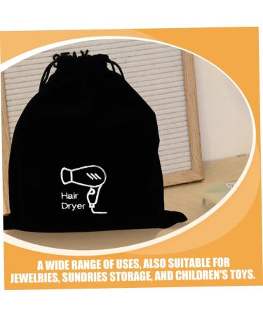NOLITOY 4pcs Flannel Hair Dryer Bag Hair Dryer Travel Bag Hair Dryer Storage Bag for Hair Dryer Hair Dryer Bag for Travel Curling Iron Travel Bag Travel Drawstring Bag Makeup Brush Bag 26.00X23.00X0.50CMx4pcs Blackx4pcs - Buy Online on GoSupps.com
