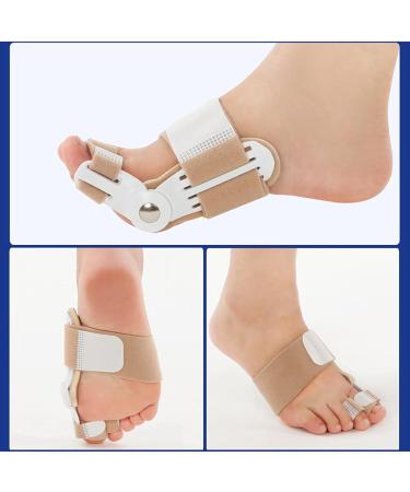 JYCCH 2Pcs Pedic Toe Straightener Corrector | Adjustable Skin-Friendly Fabric for Men & Women | Hallux Valgus Relief - Buy Online on GoSupps.com