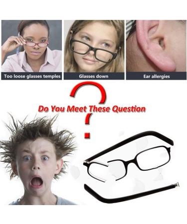 Jezomony Silicone Glasses Ironing Tips | Premium Anti-Slip Round Glasses Holder - 15 Pairs in 3 Colors for Sports Sunglasses & Reading Glasses - Buy Online on GoSupps.com