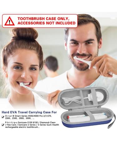 LOPHE Electric Toothbrush Travel Case Dustproof Toothbrush Storage Holder Portable Toothbrush Protective Cover Bag Electric Toothbrush Case Container for Business Camping Travel (Royal Blue) - Buy Online on GoSupps.com