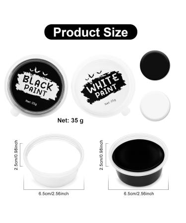 Black and White Face Paint Set - 2.5 oz Professional Halloween Makeup for Skeletons Ghosts & SFX | Full Coverage Body Paint for Adults & Kids - Buy Online on GoSupps.com
