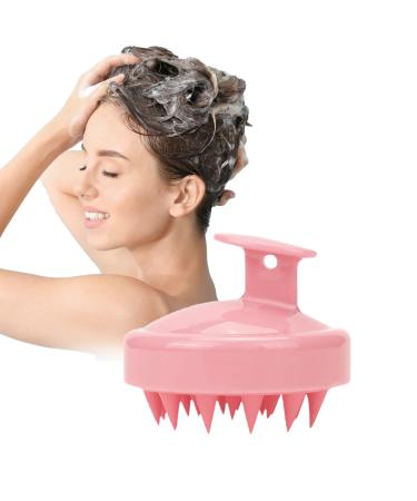 PHAVESAS Scalp massage brush shampoo silicone hairbrush for peeling and head massage are used to improve the blood circulation in the scalp pink