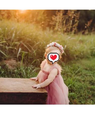 PythJooh Baby Girl Tulle Dress | Butterfly Wings Tutu Princess Dress | 18-24 Months | Dusty Pink - Buy Online on GoSupps.com