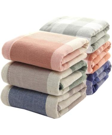 ECRISDOO 6pcs Plaid Dish Towels - Ultra Absorbent 12 x 12 Washcloth Towels for Kitchen, Bathroom, Hotel, Spa - Multi-Purpose Fingertip Towels & Face Cloths - Buy Online on GoSupps.com