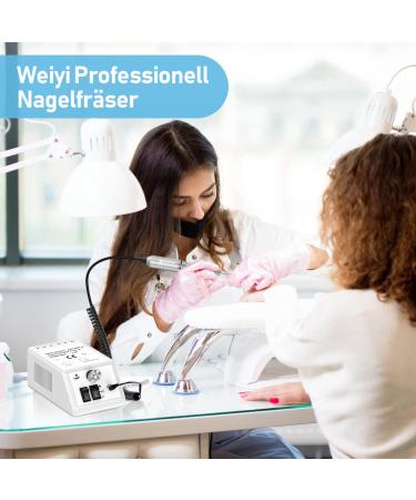 Buy Weiyi Electric Nail Miller Set - Professional Nail Care Device | Low Vibration 20 000 RPM 6 Drills & 106 Grinding Sleeves - International Shipping Available - Buy Online on GoSupps.com