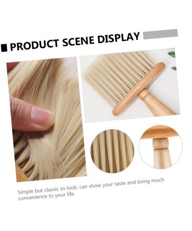 Minkissy 2-Piece Vintage Dusting Brush Set for Men - Soft Cleaning Tool for Mustache Beard & Haircut - Wooden Handle 10.6x4.7cm - Ideal for Home Grooming - Buy Online on GoSupps.com