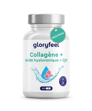 Marine Collagen + Hyaluronic Acid & Q10 120 Capsules Enriched with Zinc Magnesium Vitamins B12 D3 A & C Premium Collagen Complex for Skin Hair & Joints* No Additives