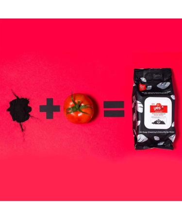 Yes To Charcoal Facial Cleansing Wipes for Men and Women - Makeup Remover and Cleanser with Soothing Tomatoes (30 Count) - Buy Online on GoSupps.com