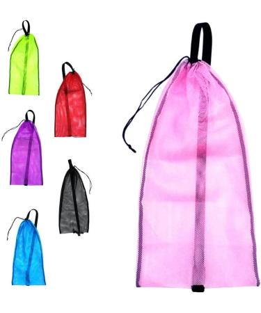 Simhoa Scuba Dive Snorkel Set with Pink Mesh Gear Hand Bag - Buy Online on GoSupps.com