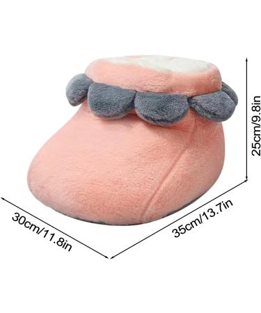 Brojaq Heated Foot Warmer - Washable Slipper Style Rechargeable Cold Weather Accessory for Work Read Travel - Cozy Pink Comfort - Buy Online on GoSupps.com