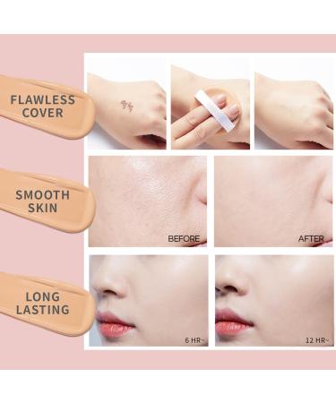 GIVERNY Milchak Matt Fit Cushion Foundation 21 Light Beige with Refill - Waterproof & Lightweight Makeup for Oily Skin - 0.4oz x 2 - Buy Online on GoSupps.com