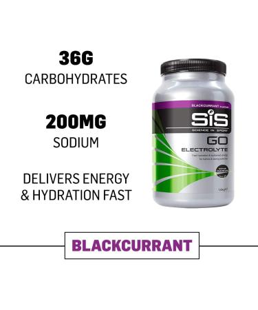 SIS GO Electrolyte Powder Energy Drink - High Carbs & Sodium, Blackcurrant Flavor - 32 Servings, 1.6kg Pack - Buy Online on GoSupps.com