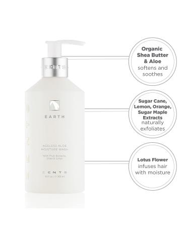 Zents Earth Hand and Body Wash | Moisturizing Anti-Aging Cleanser | Organic Shea Butter & Aloe | 10 fl oz - Buy Online on GoSupps.com