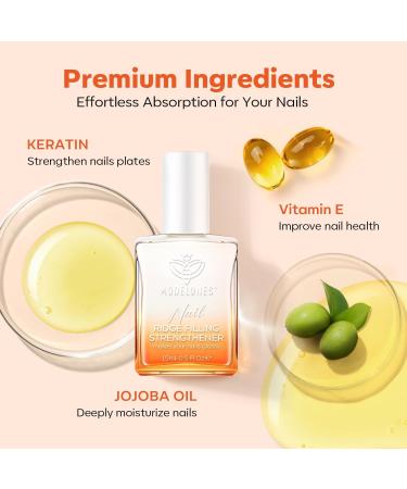 Modelones 15ml 8-in-1 Nail Strengthener & Ridge Filling Base Coat Nail Polish Repair and Growth Kit Treatment for Thin and Damaged Nails Milky White - Buy Online on GoSupps.com
